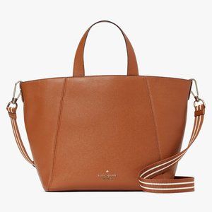 New Kate Spade Rosie Satchel Pebbled Leather Warm Gingerbread